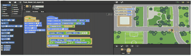 Figure 4. C2STEM collaborative computational modeling interface.